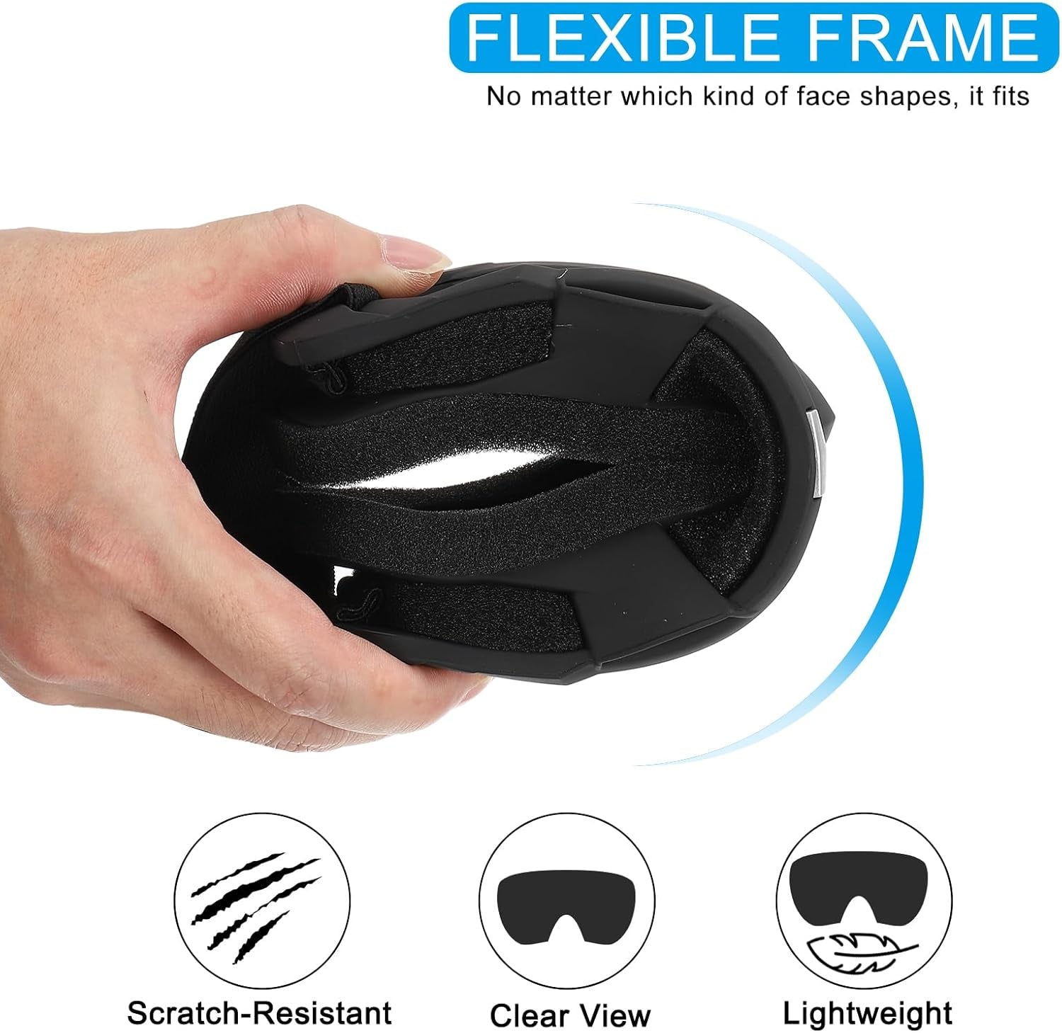 Dirt Bike Goggles Motorcycle Goggles ATV Goggles Ski Goggles Racing Helmet Goggles for Sky Diving Ski Riding