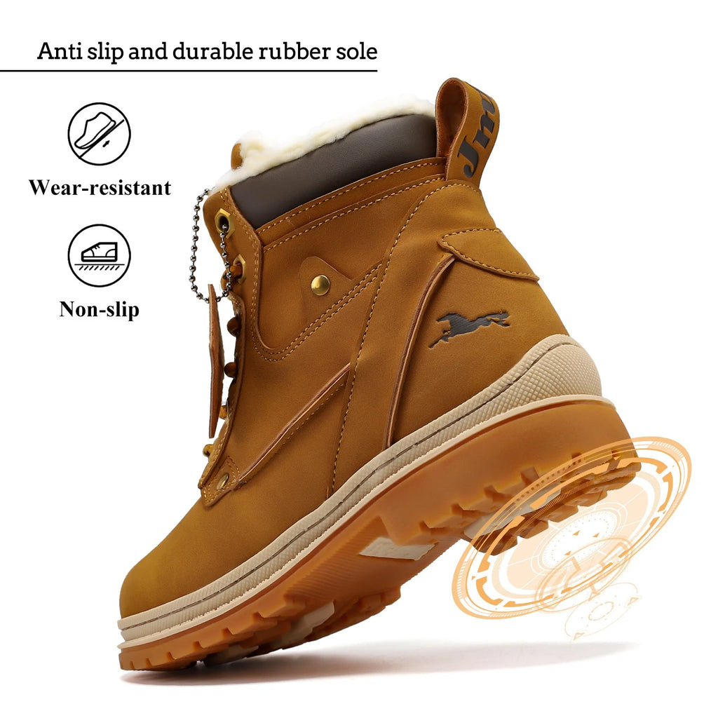 Boys Hiking Boots Kids Hiking Shoes Girls Outdoor Warm Winter Snow Boots Adventure Trekking Shoes Anti-Skid Sneakers Steel Buckle Durable Comfortable