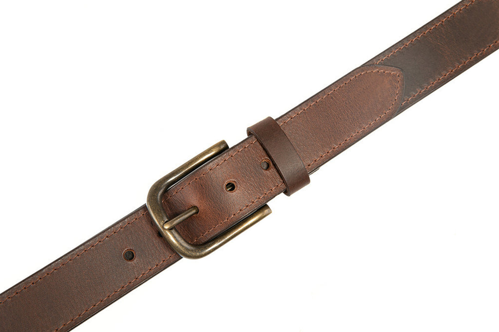 Men’S Top Grain Leather Belts Casual Jeans Solid Belts for Men 1.5Inch Width