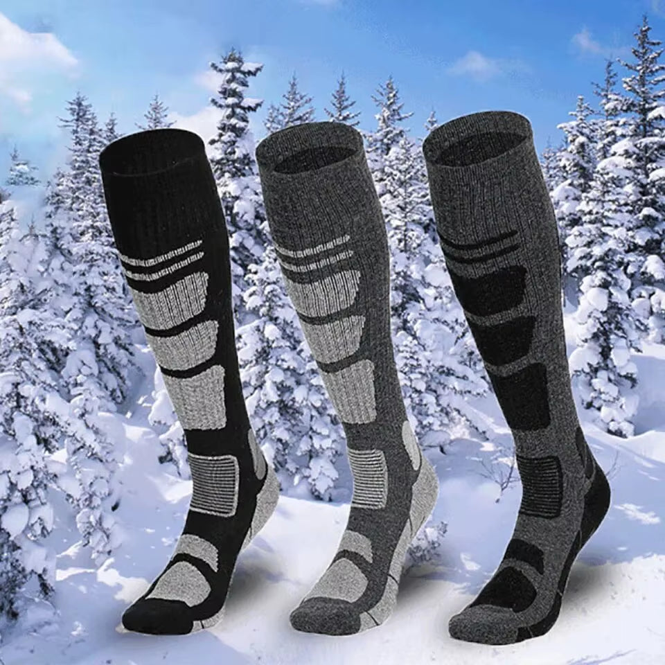 Merino Wool Thermal Socks Long Tube Outdoor Sports Thermal Socks Ski Hiking Ski Mountaineering Sports Socks for Men Women