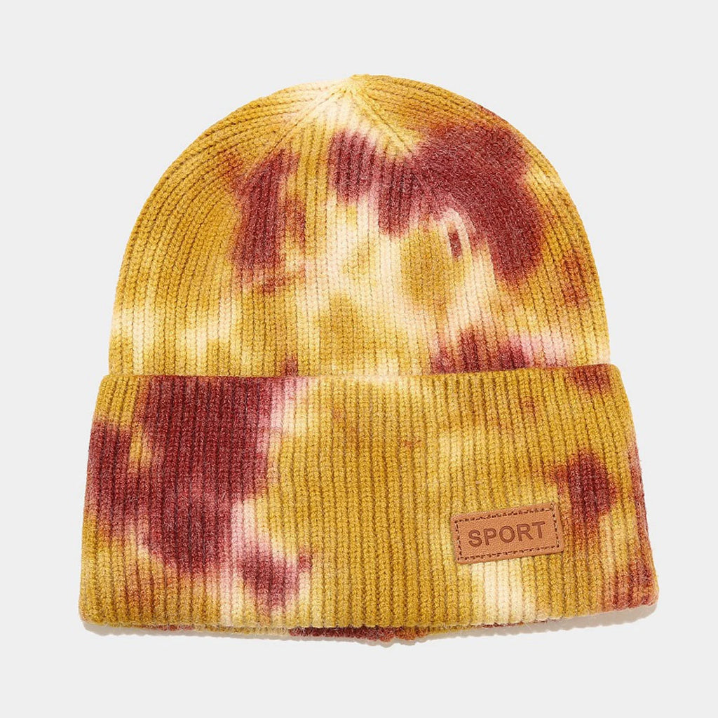 Winter Hats for Men Women Hat Warm Cable Knit Tie Dye Hats Soft Stretch Thick Cute Knitted Cap for Cold Weather Hats