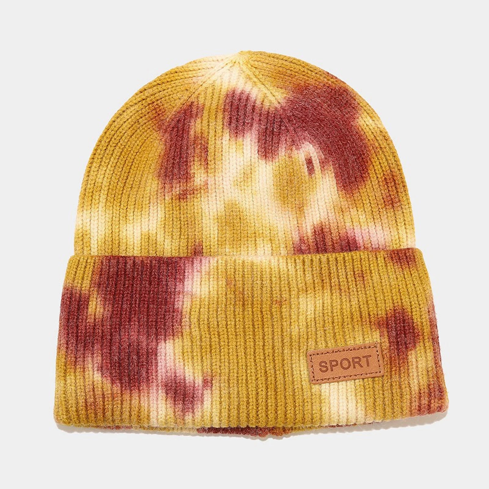 Winter Hats for Men Women Hat Warm Cable Knit Tie Dye Hats Soft Stretch Thick Cute Knitted Cap for Cold Weather Hats