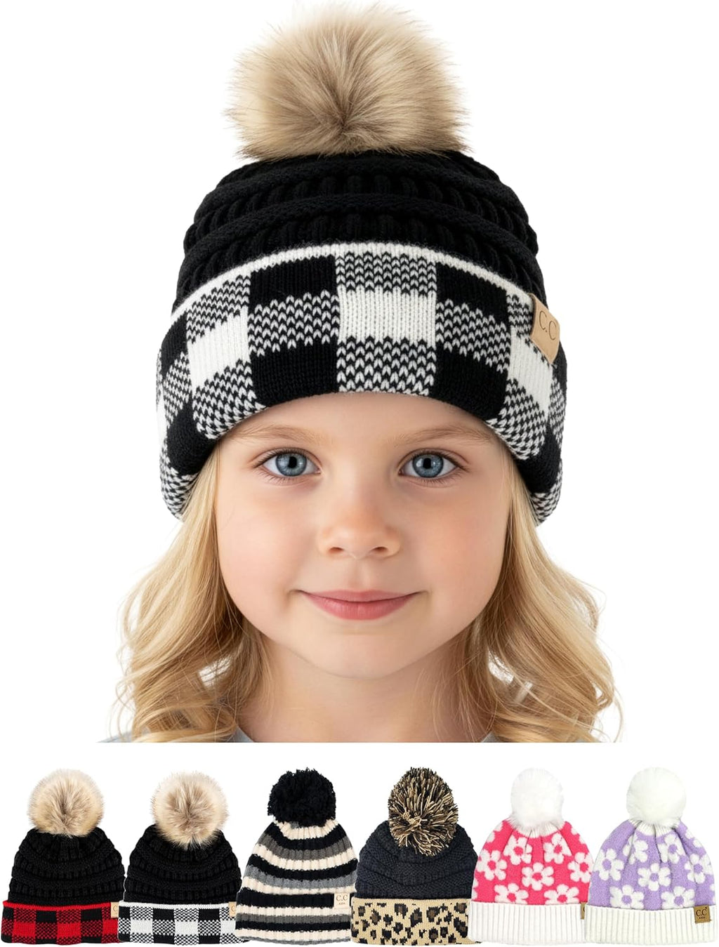 Toddler Pom Beanie – Kids Winter Hat for Ages 1–4, Baby Boy & Girl Knit Beanies, Warm Cozy Knit Snow Hats