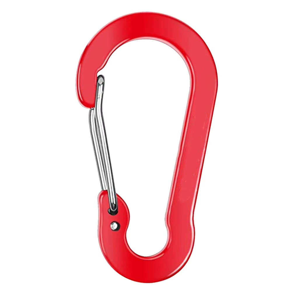 6Pcs Outdoor Carabiner Keychain D Shape Mini Carabiner Buckle Hook Multifunctional Hiking Backpacking Tools
