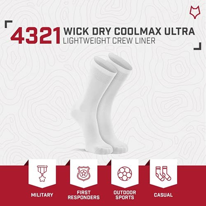 Fox River Wick Dry Coolmax Liner Sock Large White