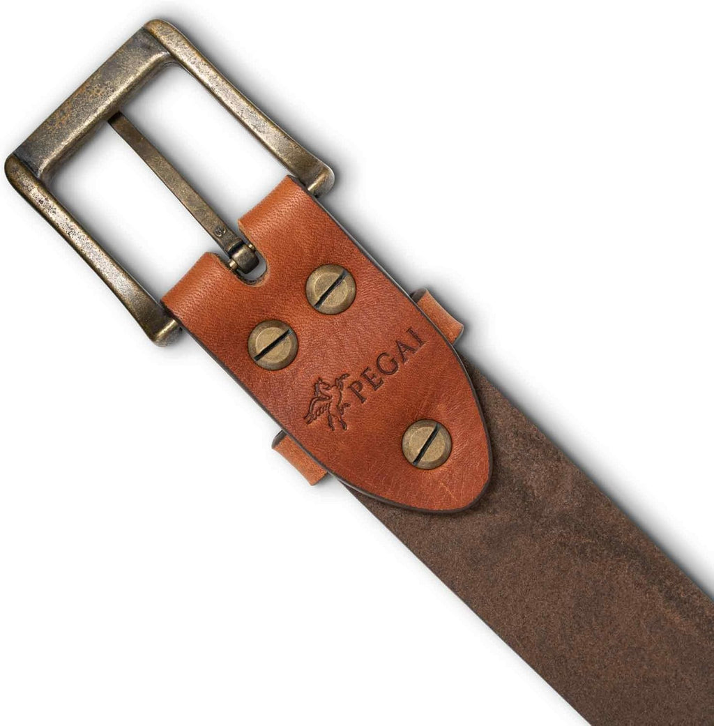 Mctroy 100% Full Grain Leather Belts for Men, Handmade, Buckle Design, Great for Work, Casual