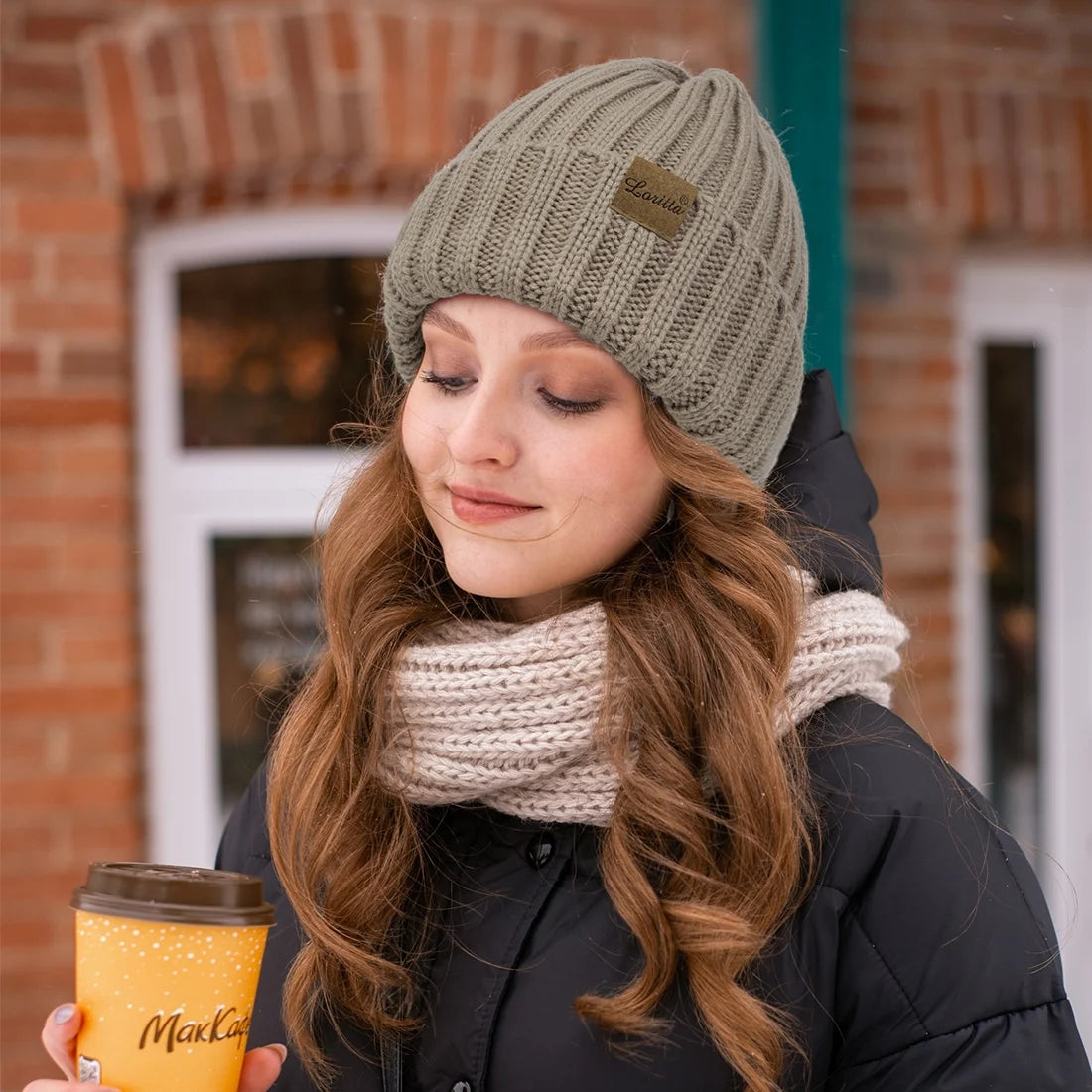 2 Pack Womens Hats Thick Fleece Winter Beanie Hats for Women