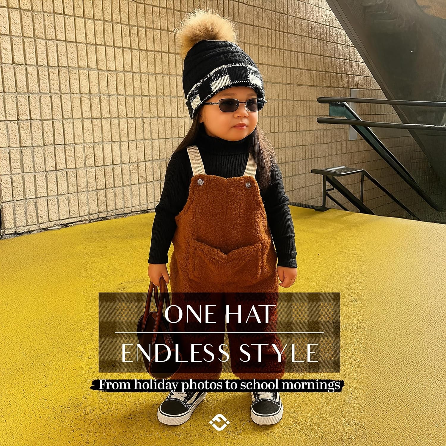 Toddler Pom Beanie – Kids Winter Hat for Ages 1–4, Baby Boy & Girl Knit Beanies, Warm Cozy Knit Snow Hats