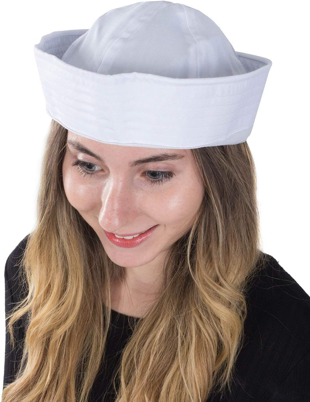 Adult Captain'S Yacht Hat and White Cotton Sailor Hat - Nautical Party Hats - Sailor Dress up Hats