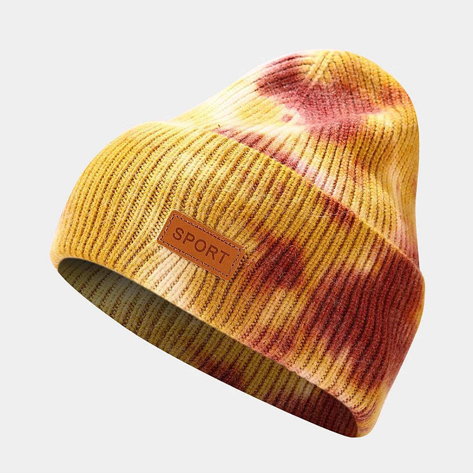 Winter Hats for Men Women Hat Warm Cable Knit Tie Dye Hats Soft Stretch Thick Cute Knitted Cap for Cold Weather Hats