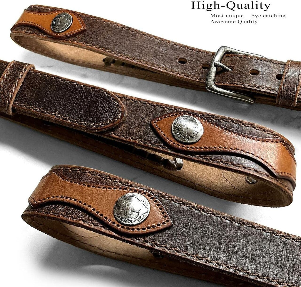 Western Cowboy Full Grain Leather Belt 1-1/2"(38Mm) Wide- Multiple Choices