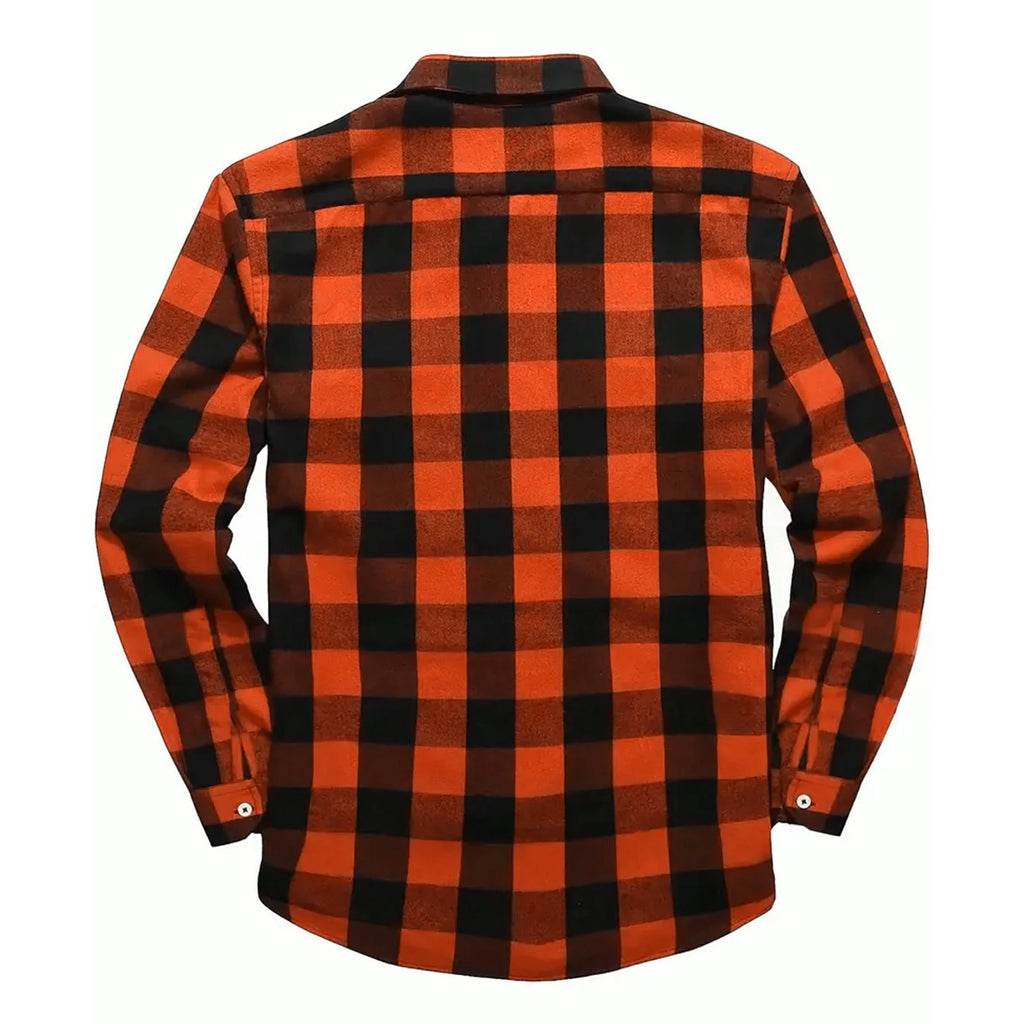 Mens Flannel Shirt Regular Fit Long Sleeve Button down Casual Plaid Flannel Shirt with Pockets