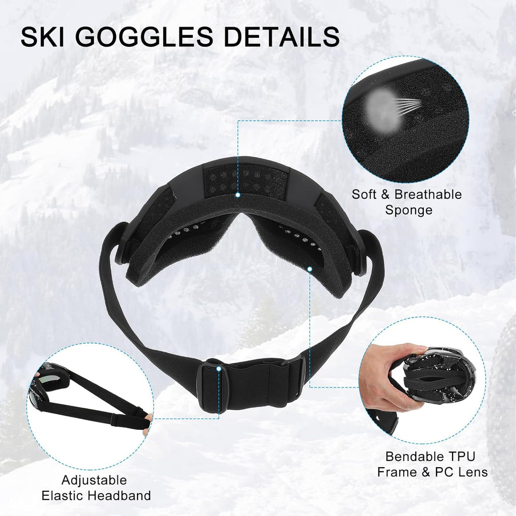 Dirt Bike Goggles Motorcycle Goggles ATV Goggles Ski Goggles Racing Helmet Goggles for Sky Diving Ski Riding