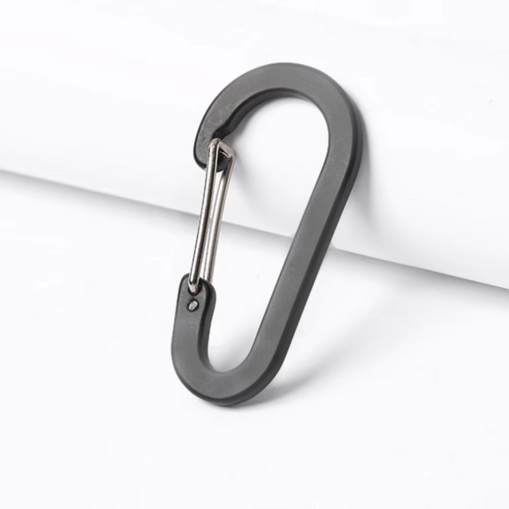 6Pcs Outdoor Carabiner Keychain D Shape Mini Carabiner Buckle Hook Multifunctional Hiking Backpacking Tools