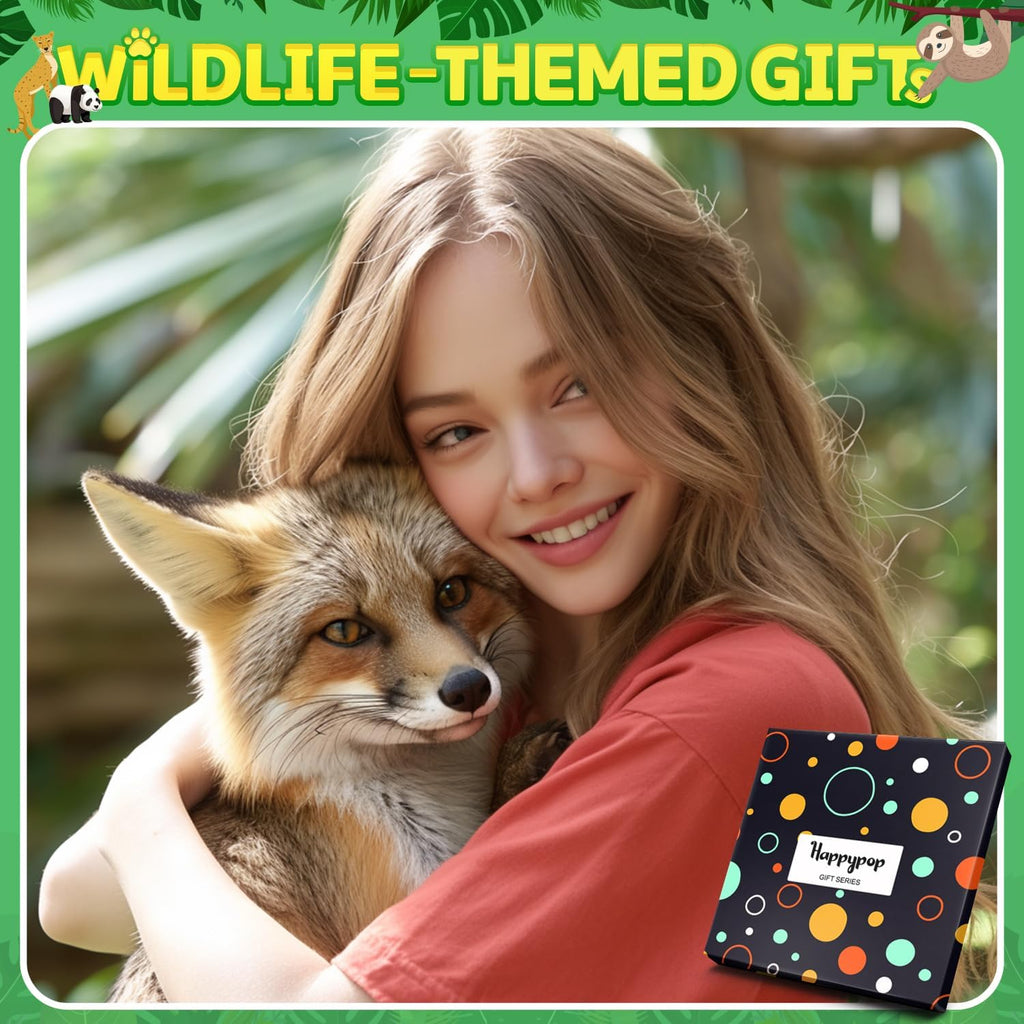 Funny Socks for Women - Novelty Crazy Cute Fox Sloth Socks, Fox Sloth Gifts for Teen Girls