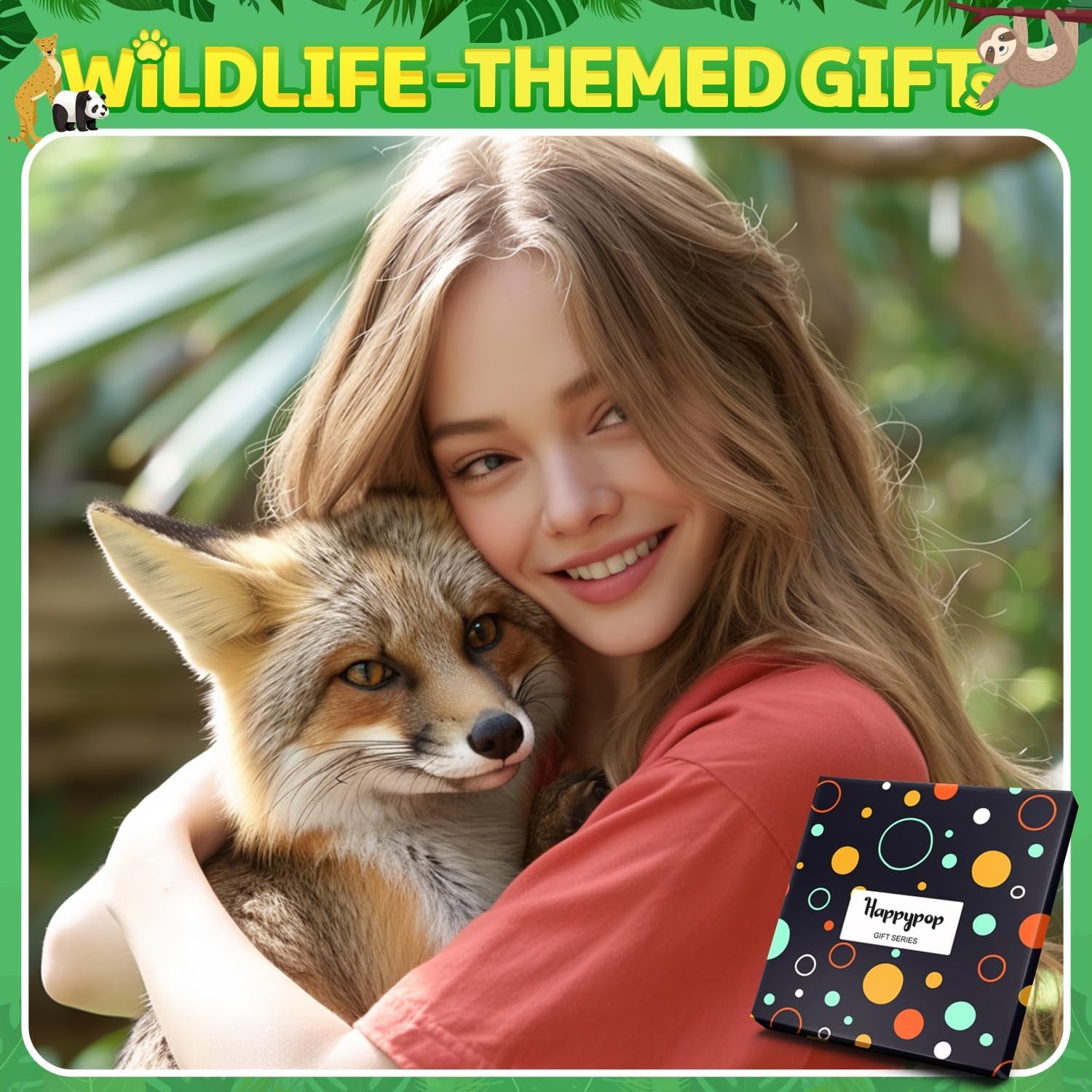 Funny Socks for Women - Novelty Crazy Cute Fox Sloth Socks, Fox Sloth Gifts for Teen Girls