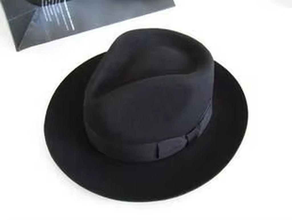 Wool Fedora Hat Unisex Felt Fedoras Hats Adult Fashion Trilby Hats Popular Headwear Wool Fedora Trilby Hats Man'S Cap B-8130