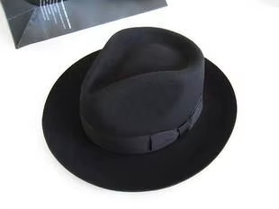 Wool Fedora Hat Unisex Felt Fedoras Hats Adult Fashion Trilby Hats Popular Headwear Wool Fedora Trilby Hats Man'S Cap B-8130