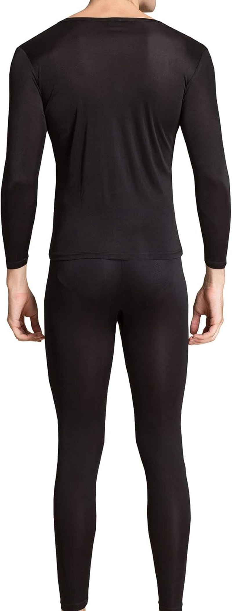 Men'S Silk Long Johns Mulberry Silk Long Underwear V-Neck Breathable Thermal Underwear Sets & Undergarments