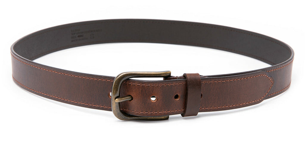 Men’S Top Grain Leather Belts Casual Jeans Solid Belts for Men 1.5Inch Width