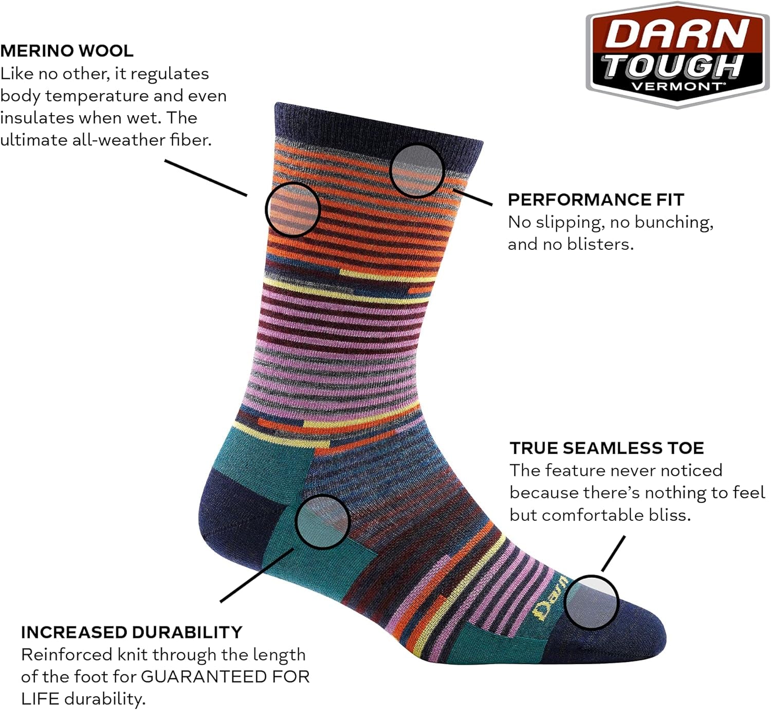 Women'S Pixie Crew Lightweight Lifestyle Sock (Style 1692) -