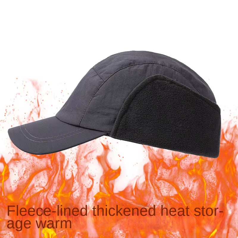 Duck Cap Hat Autumn Winter Polar Fleece Cap Warm Ear Protection Thick Functional Workwear Baseball Cap Muffs Men Women