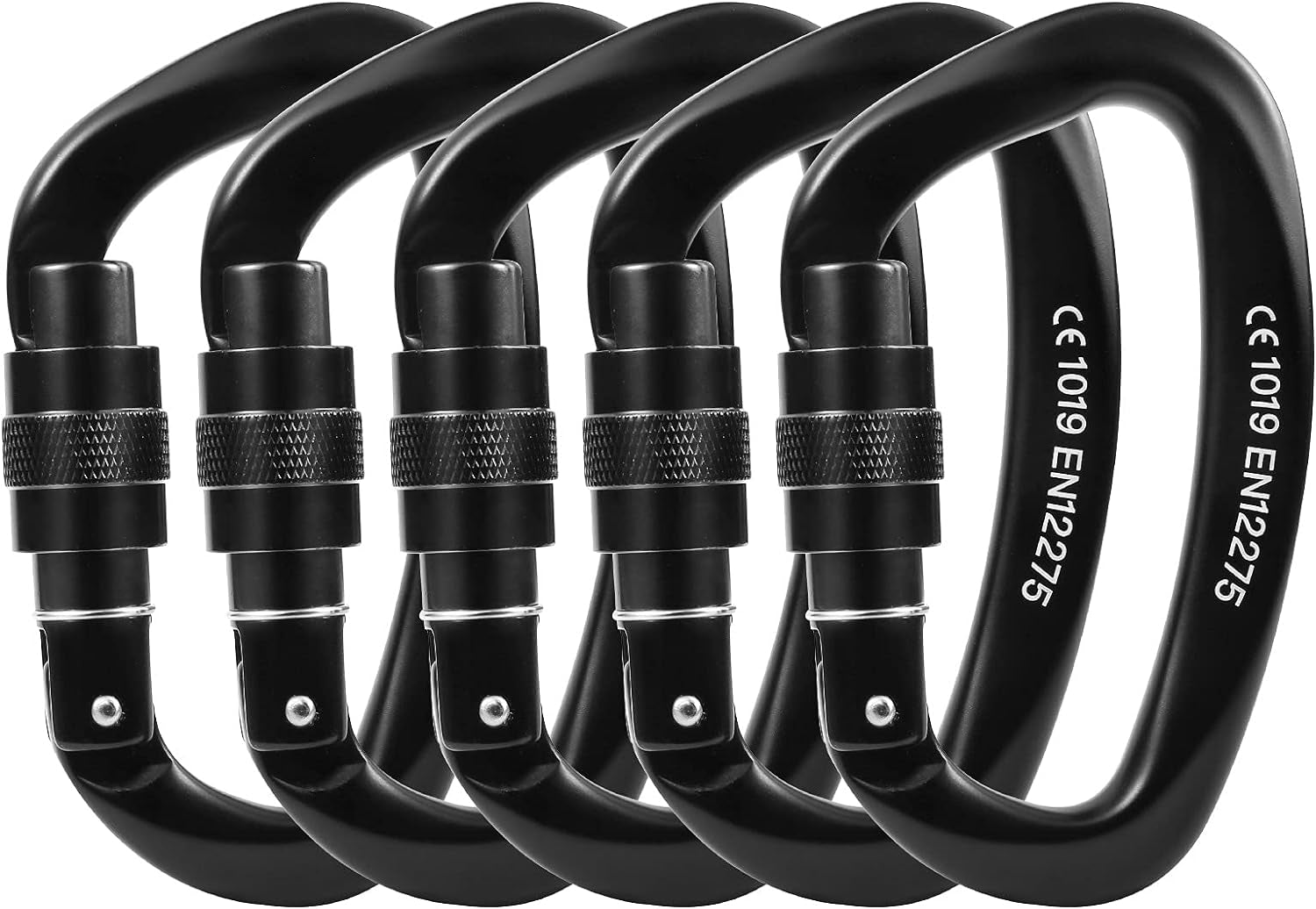 Locking Carabiner - 25Kn 5600Lb Climbing Carabiner Screw Gate D Shape Carabiner