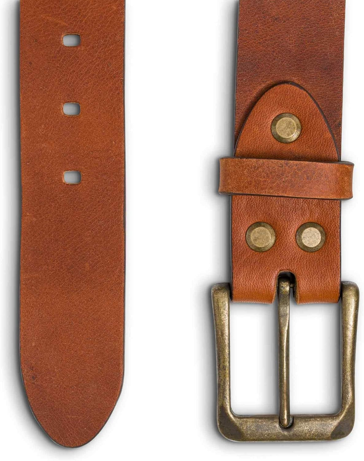 Mctroy 100% Full Grain Leather Belts for Men, Handmade, Buckle Design, Great for Work, Casual