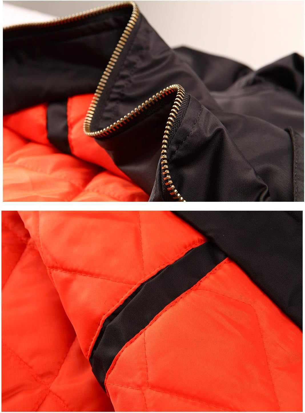Men'S Jackets-Bomber Jacket Fall Winter Warm Windbreaker Full Zip Casual Padded Coats