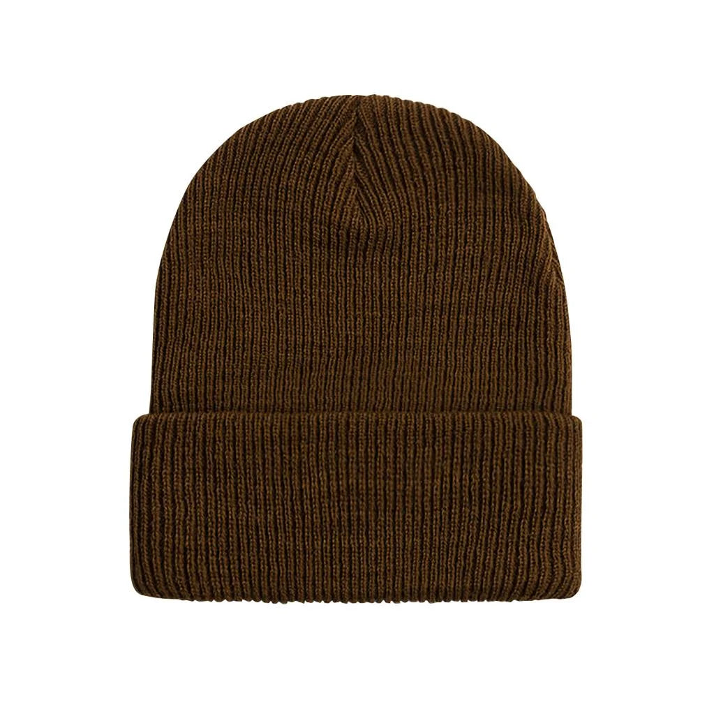 Ski Beanie Hats for Men Soft Warm Winter Knitted Hats Coffee One Size