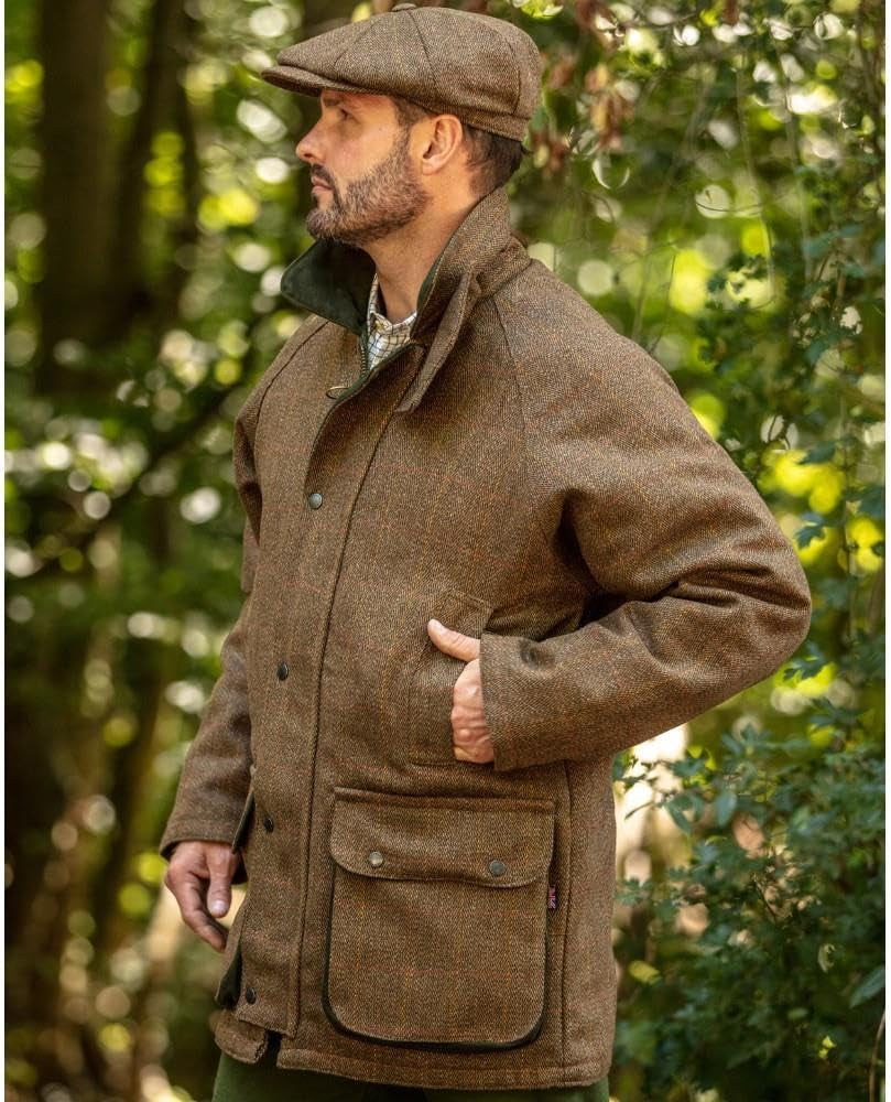Men'S Barlaston Derby Tweed Jacket - Countryside Shooting Jacket for Men with Waterproof Fabric Protector